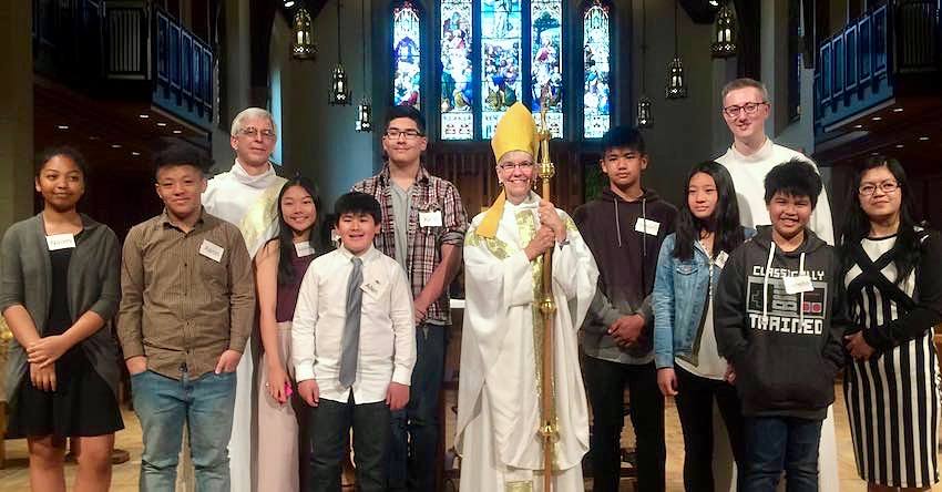 2017 confirmation class group photo