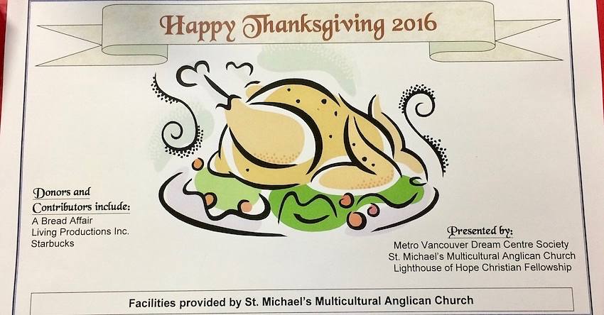 Thanksgiving poster with event details