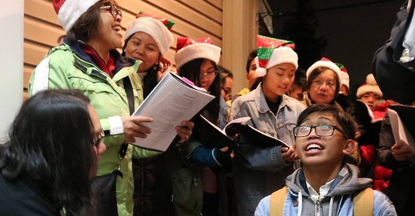 Youth singing